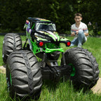 Monster Jam Mega Grave Digger All-Terrain Remote Control Monster Truck With Lights, 1:6 Scale - 6046197