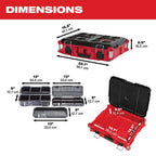 Milwaukee PACKOUT 22 in Rolling, Large and Medium Tool Box - 8426-8425-8424