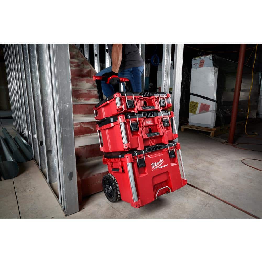 Milwaukee PACKOUT 22 in Rolling, Large and Medium Tool Box - 8426-8425-8424