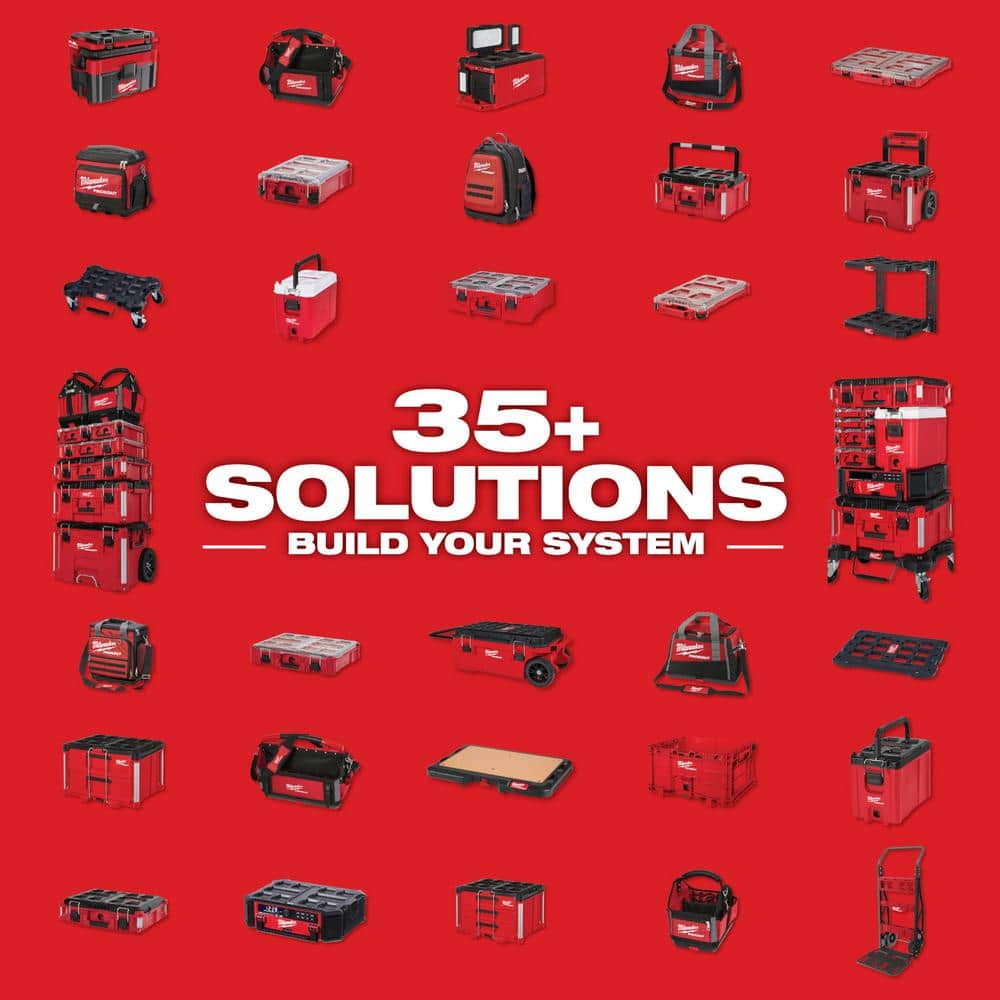 Milwaukee PACKOUT 22 in Rolling, Large and Medium Tool Box - 8426-8425-8424
