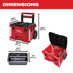 Milwaukee PACKOUT 22 in Rolling, Large and Medium Tool Box - 8426-8425-8424