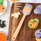 Way To Celebrate 12” Silicone 3D Spatula, Jack-o’-lantern, Orange
