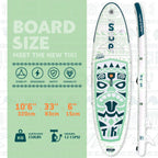 FunWater Inflatable Stand Up Paddle Board, 11 ft x 32 in x 6 in - SUP Paddle Accessories