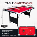 Hathaway Fairmont 6 Ft Portable Pool Table, Blue - BG2574