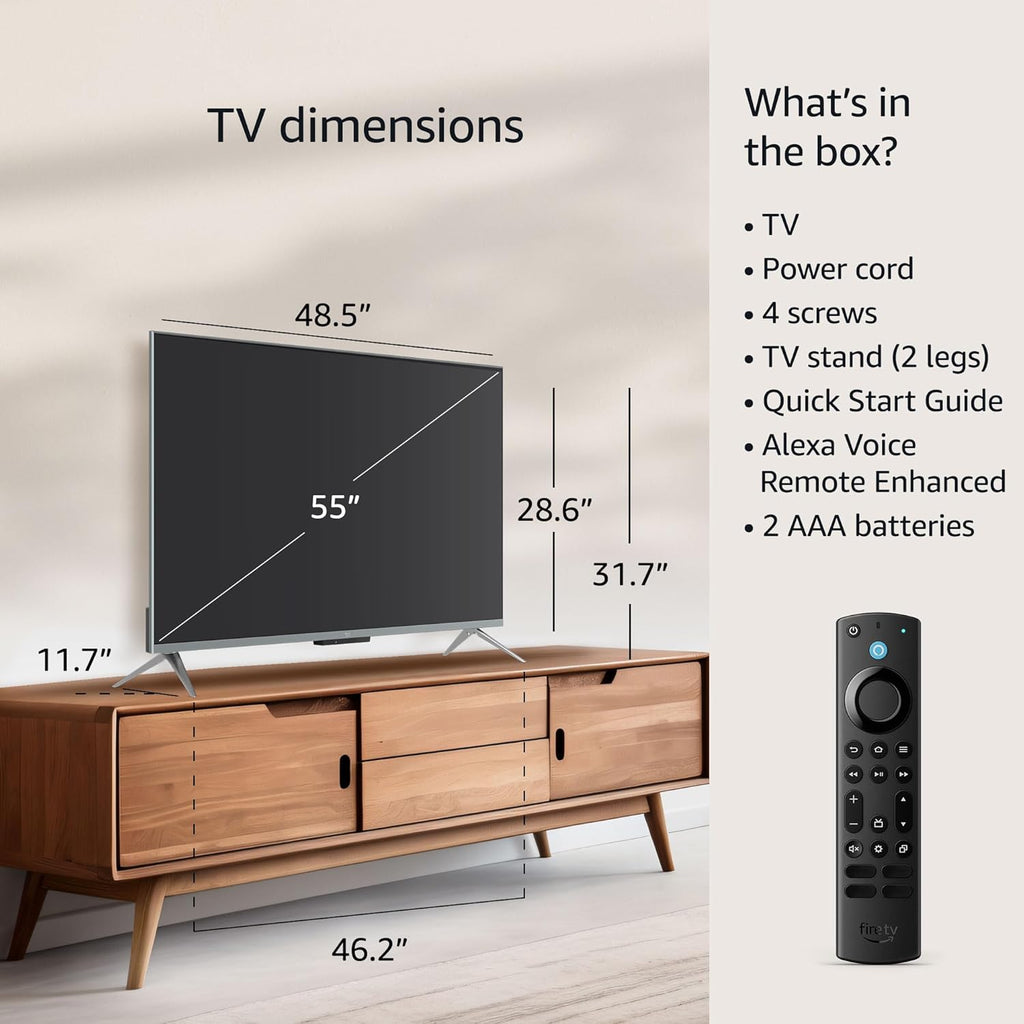 Amazon Fire TV 55-inch Omni QLED Series 4K UHD Smart TV - Dolby Vision IQ