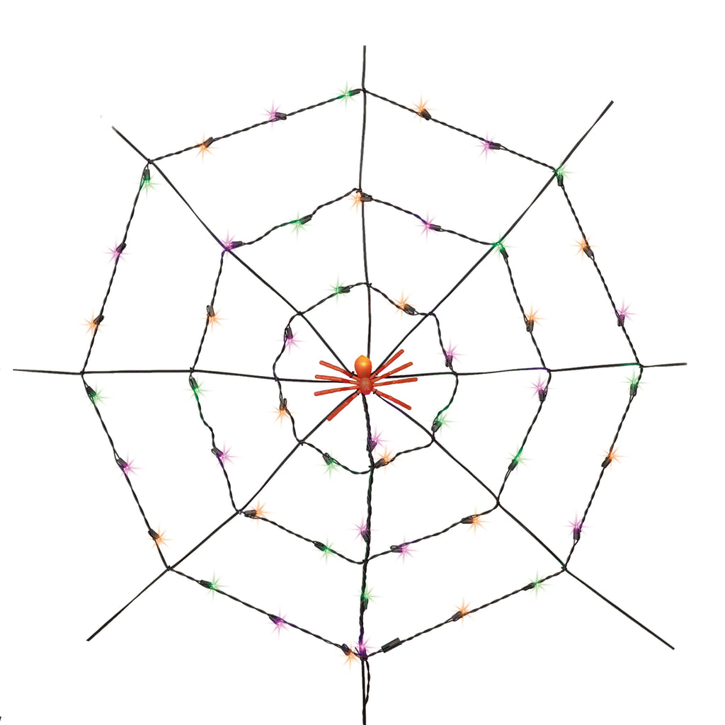 Indoor/Outdoor 50-Count LED Spider Web Lights, 5', Halloween by Way To Celebrate
