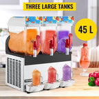Commercial Frozen Drink Slush Machine, 45 L, 3 Tanks