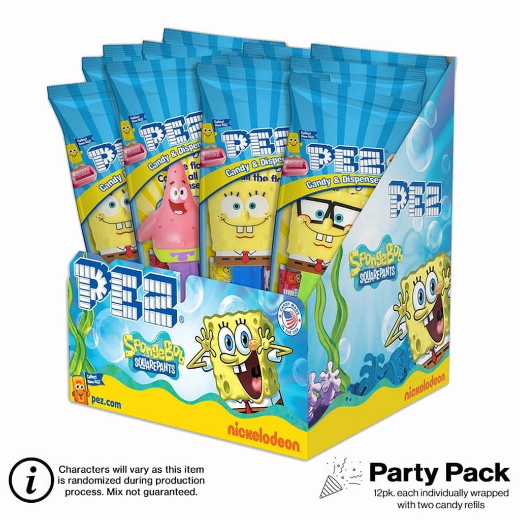 PEZ SpongeBob Squarepants Party Pack, 12 Count