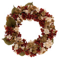 My Texas House Fall Hydrangea Wreath, Cream and Brown, 24"