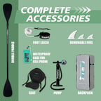 FunWater Inflatable Stand Up Paddle Board, 11 ft x 32 in x 6 in - SUP Paddle Accessories