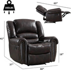 CANMOV Manual Recliner Chair, Nut Brown
