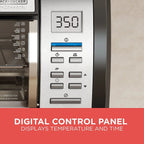 BLACK DECKER SpaceMaker Under Counter Toaster Oven, Digital Controls, Black/Stainless Steel, Fits 9 in Pizza Or 4 Slices