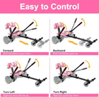 SISIGAD Electric Hoverboard And Kart Combo With 6.5 Inch Wheels And LED Lights