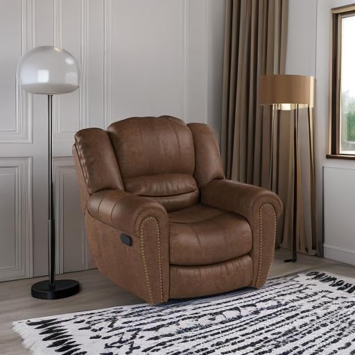 CANMOV Manual Recliner Chair, Nut Brown