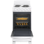 Hotpoint Freestanding Electric Range, 20 in, 4 Burner, White