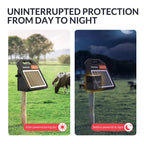ANDMON Solar Electric Fence Charger, 10 Miles, 0.16J, Day/Night Mode - MINI160
