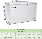 KITMA Commercial Top Chest Freezer 7 Cu. Ft. White