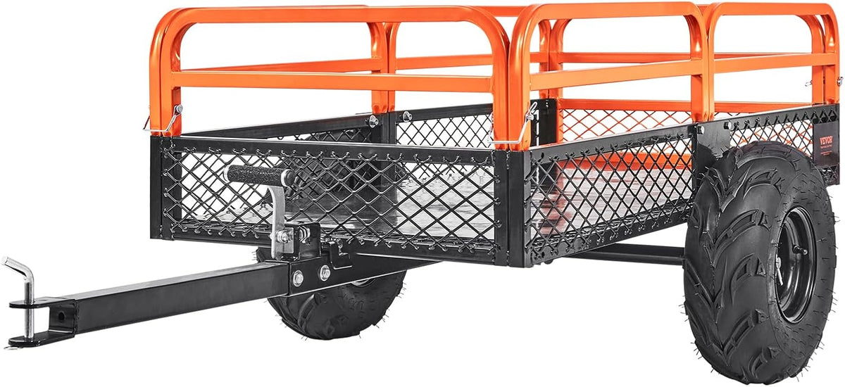 VEVOR ATV UTV Tow-Behind Dump Cart 1500 lb 15 cu ft