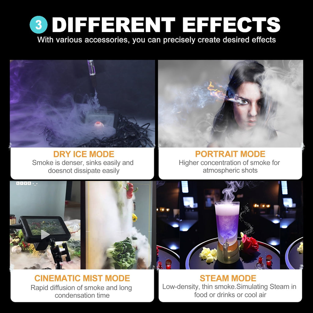 Portable Mini Smoke Machine Handheld fog Machine for Photography Cosplay Smoke Making Machine Outdoor Events, Parties