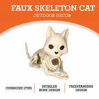 Faux Skeleton Cat Decoration, 5.1", Halloween by Way To Celebrate