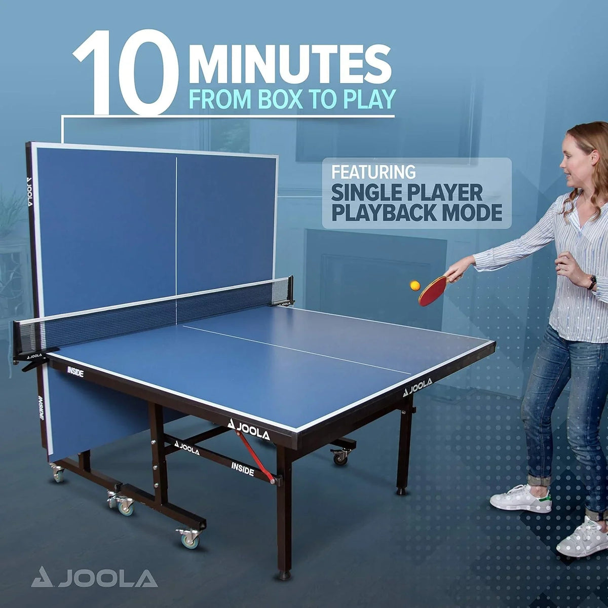 JOOLA Inside Professional Indoor Ping Pong Table, 13mm MDF, 108in x 60in x 30in - Inside