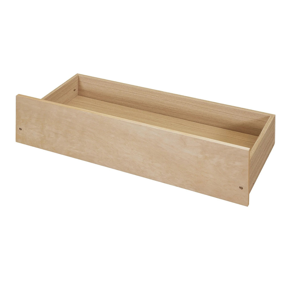 Holaki Twin Size Wood Kids' Bed With Guardrails And 2 Storage Drawers, Gray