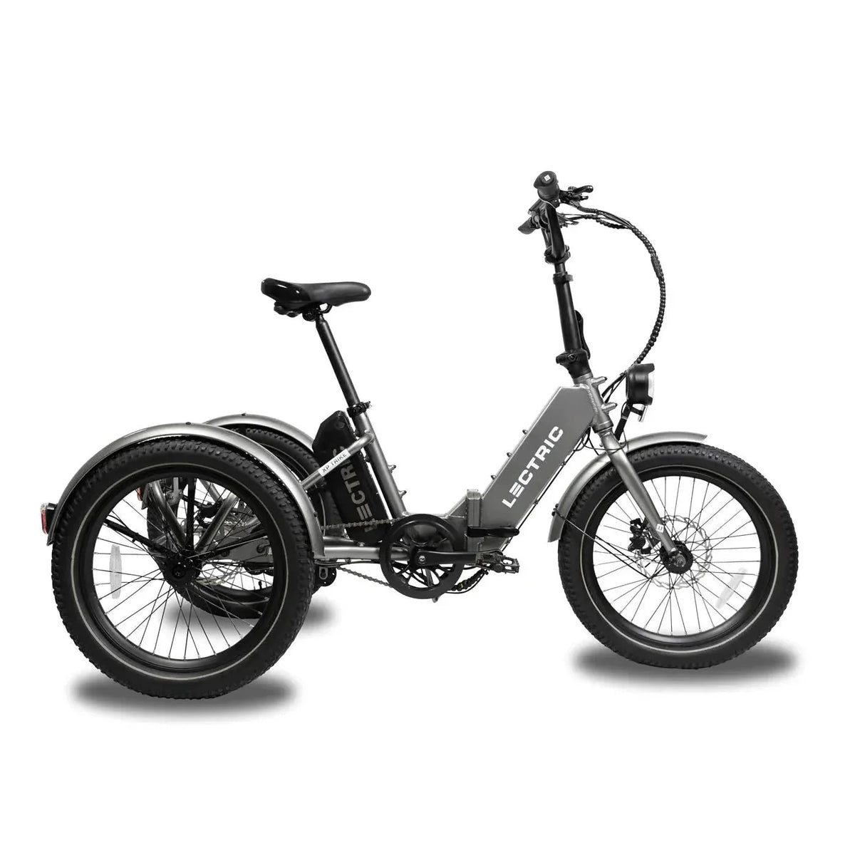 Lectric XP Trike Adult Folding 3-Wheel Electric Tricycle, Graphite, 500W, 20in x 4in Tires - XP Trike