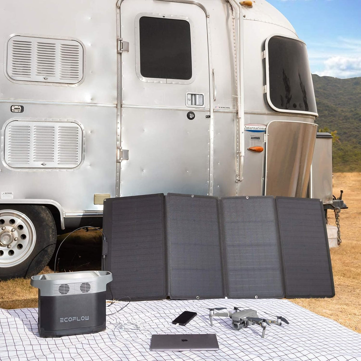EF ECOFLOW 160 Watt Portable Foldable Solar Panel With Adjustable Kickstand - IP68