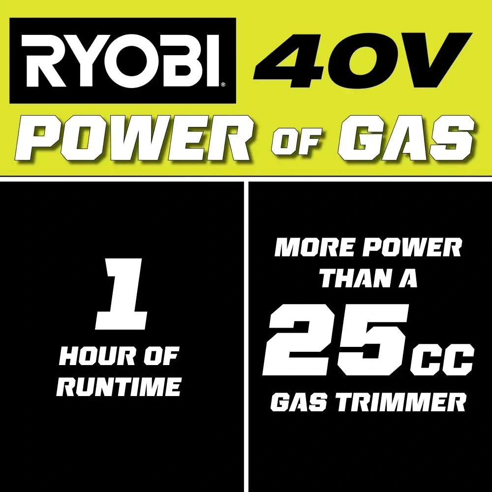 RYOBI 40V 15" Attachment Capable String Trimmer Kit