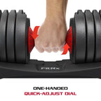 FitRx Smart Bell Quick Select Adjustable Dumbbell, 5-52.5 Lbs