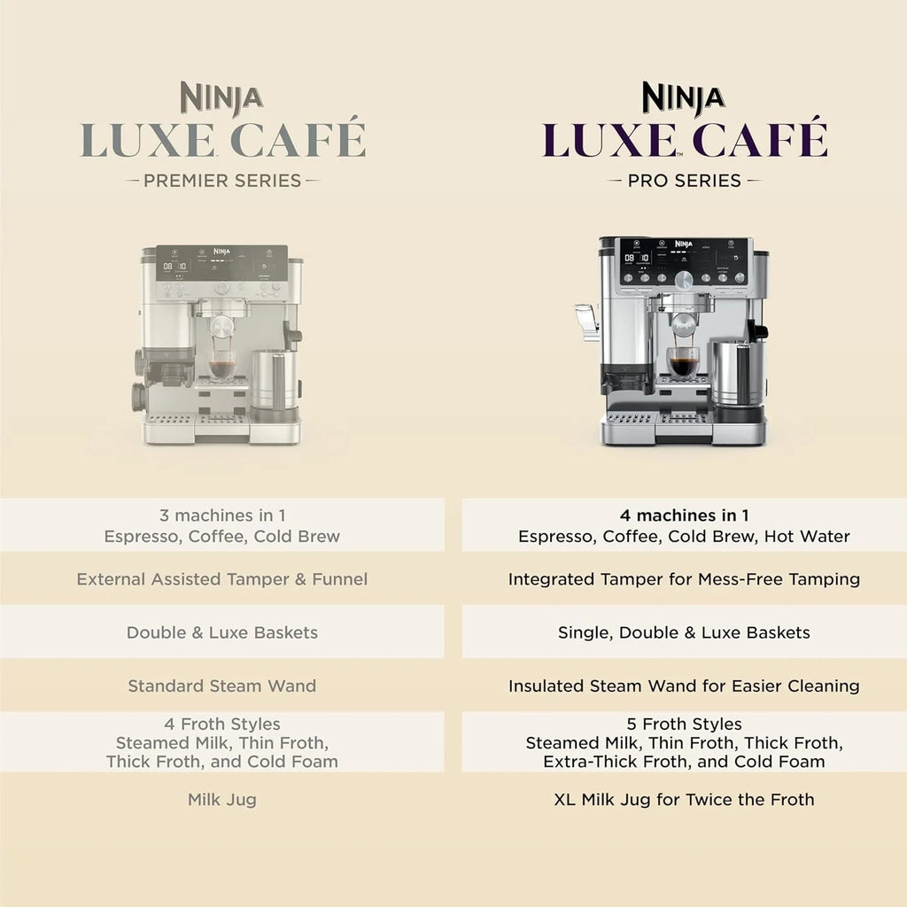 Ninja Luxe Cafe Pro Series Espresso Machine, Drip Coffee And Cold Brew - 68 Fluid Ounces