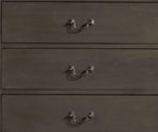DeeHome Louis Philippe Style 1pc Chest Of 5 Drawers, Stained Gray Finish
