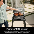 Ninja Outdoor Woodfire Pro XL 4-in-1 Grill BBQ Smoker Air Fryer & Bake, Dark Grey - OG850