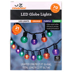 Indoor/Outdoor 70-Count LED G30 Globe String Lights, 21', Halloween by Way To Celebrate