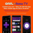 onn. 50 inch Class 4K UHD LED Roku Smart TV - 2160p