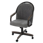 Casual Dining Cushion Swivel-and-Tilt Rolling Caster Chair, 38 Inches H x 24 Inches W x 22 Inches D